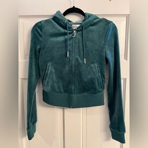 Juicy Couture OG Big Bling Velour Zip-Up Hoodie